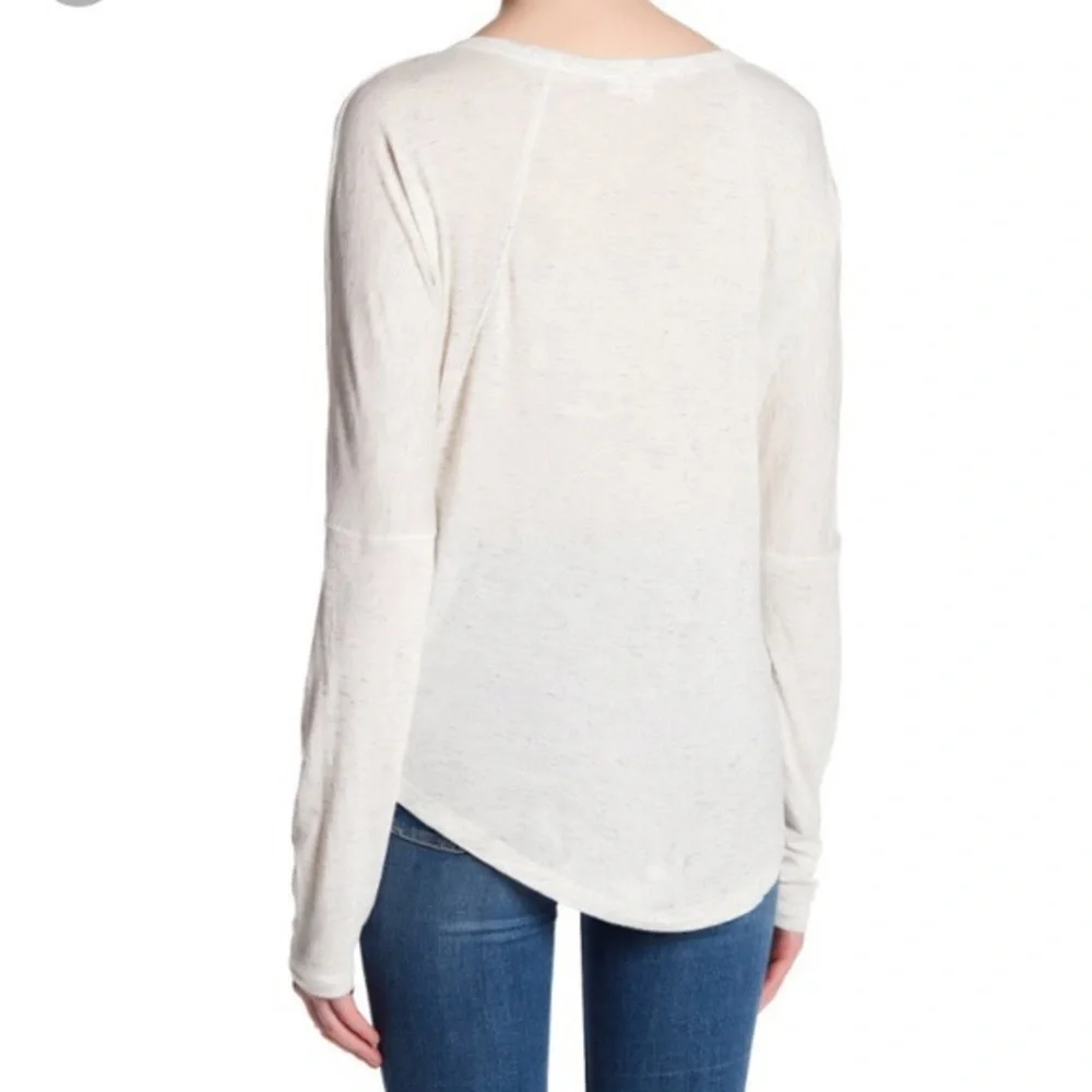Melrose and Market Long Sleeve Raw Seam Tee Size S‎ NWT